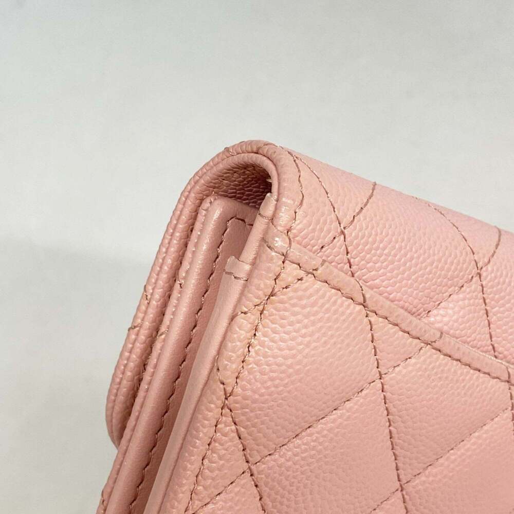 CHANEL Pink Caviar Leather Wallet - Picture 5 of 8